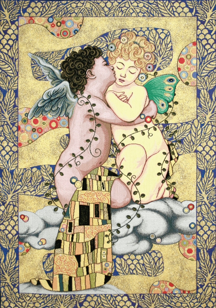 Wall Tapestry “The First Kiss” of Klimt ST037