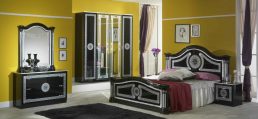 new serena black-silver bedroom set