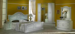 new serena white-silver bedroom set